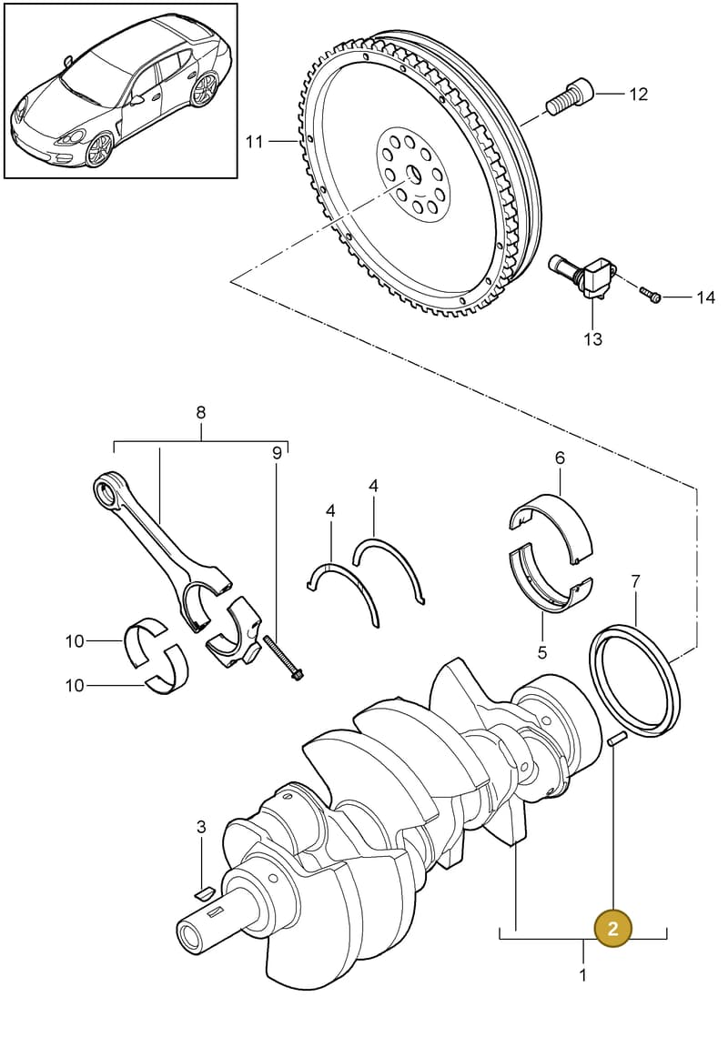 90030204900 — Porsche Panamera (2009-2016) diagram p35102010, position 2