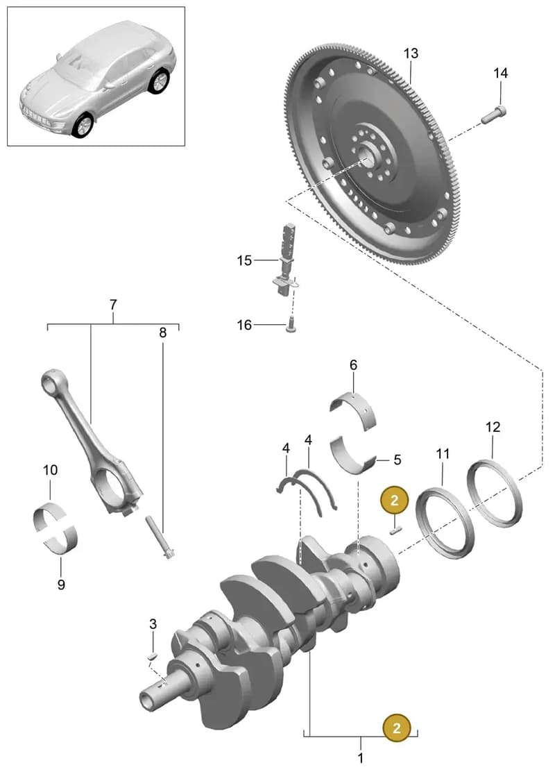 90030204900 — Porsche Macan (2013-2018) diagram p44102000, position 2