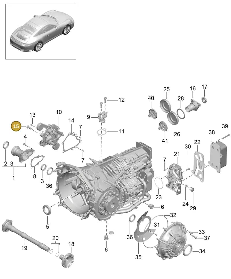 90031204201 — Porsche 911 (2016-2019) diagram p47302010, position 15