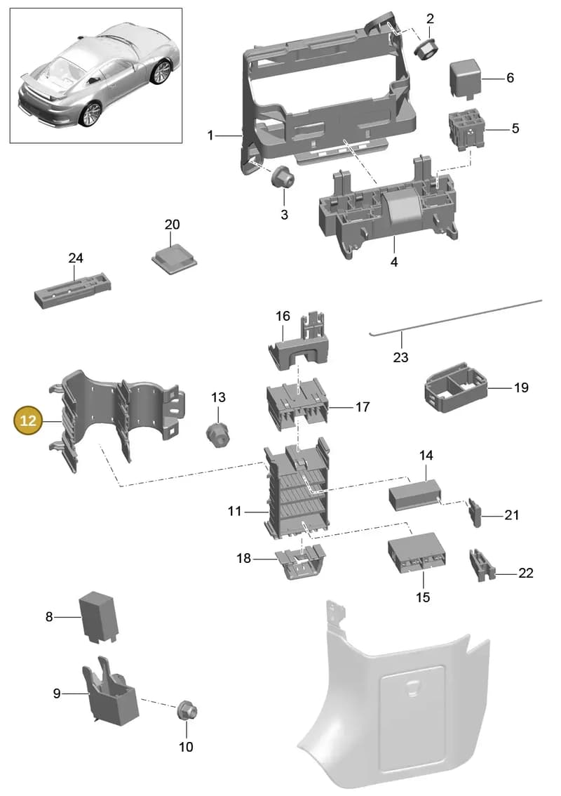 90037701002 — Porsche 911 (2013-2020) diagram p41902000, position 12
