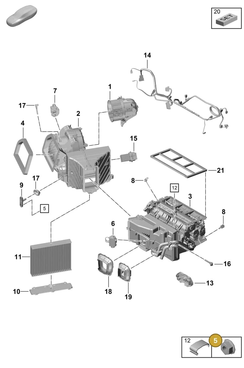90037701809 — Porsche Boxster Spyder (2019-2020) diagram p55814000, position 5