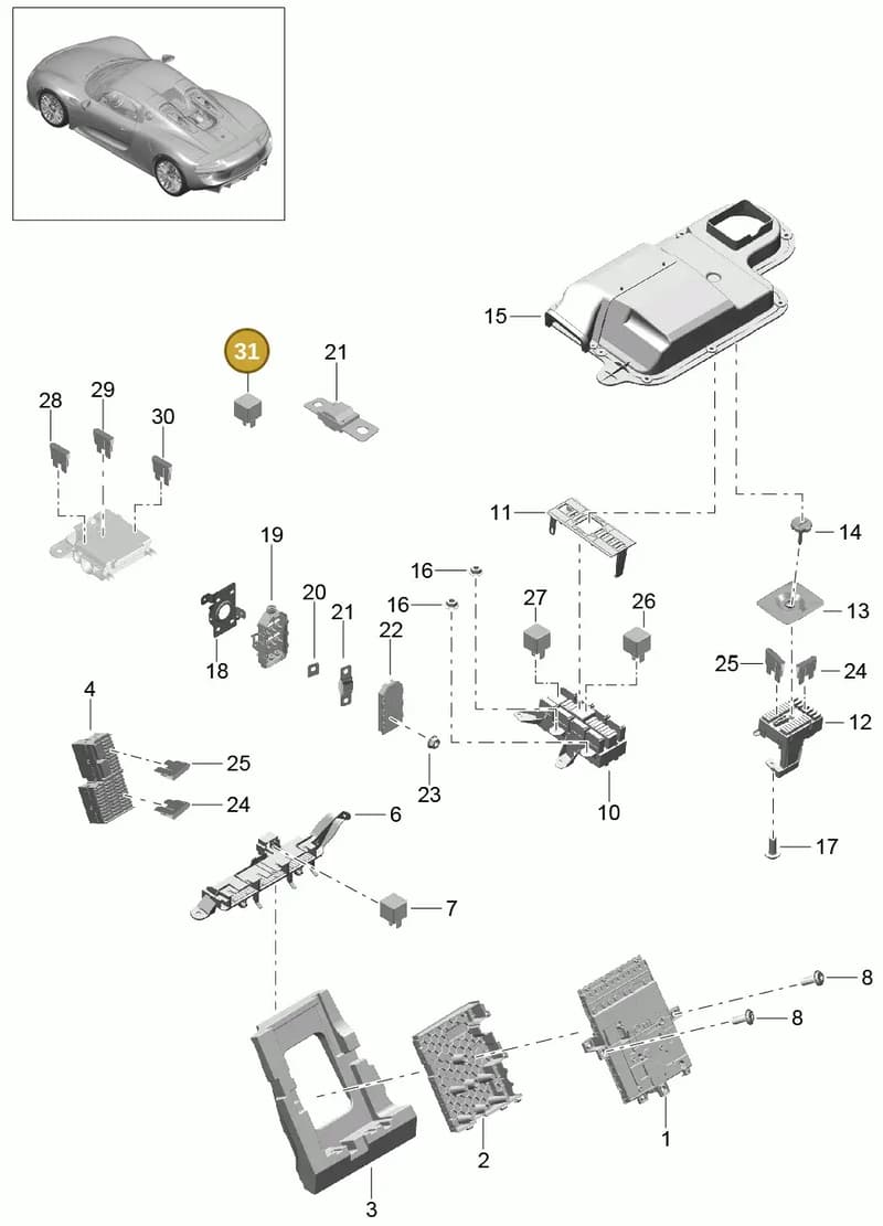 90037807401 — Porsche 918 Spyder (2014-2015) diagram p43902000, position 31