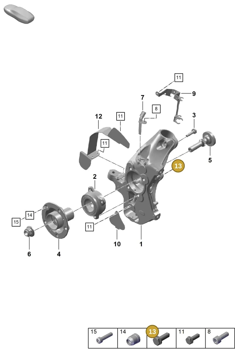 90037810801 — Porsche Cayman (2019-2022) diagram p55401050, position 13
