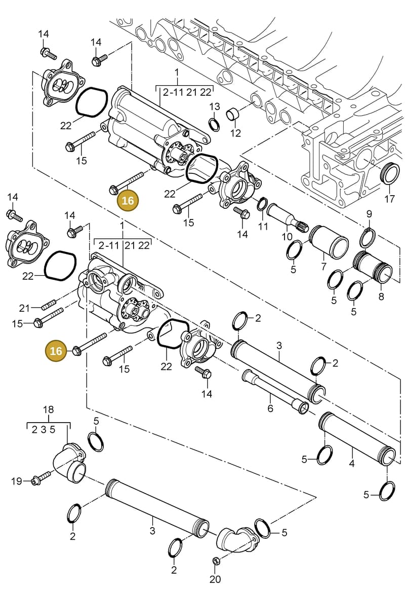 90037811101 — Porsche Carrera GT (2003-2006) diagram p25104000, position 16