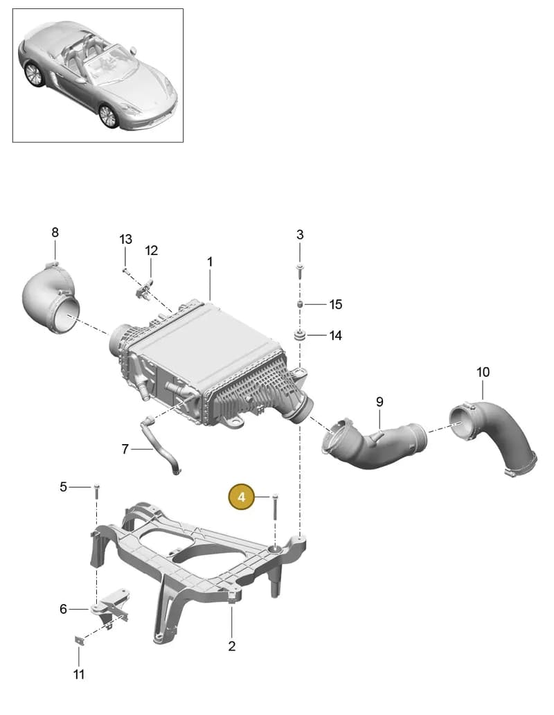 90037811101 — Porsche Boxster (2016-2019) diagram p48107020, position 4