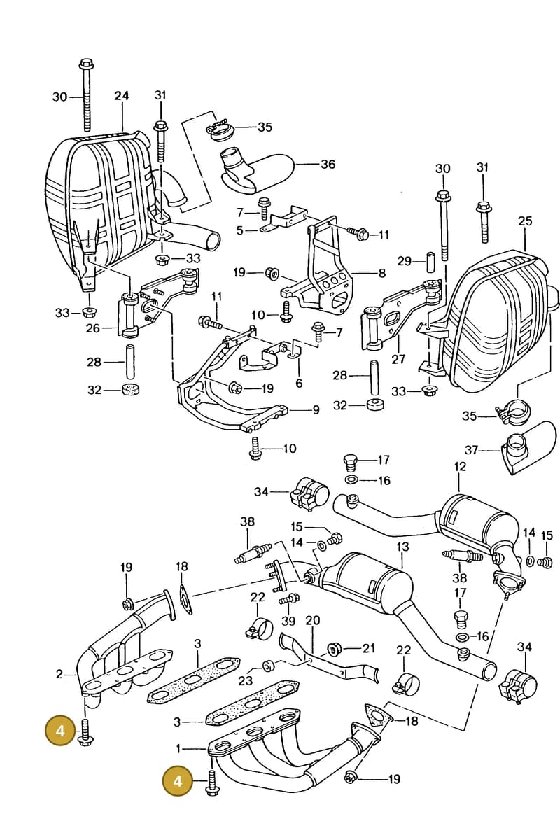 90037813100 — Porsche GT3 RS (1998-2005) diagram p22202000, position 4