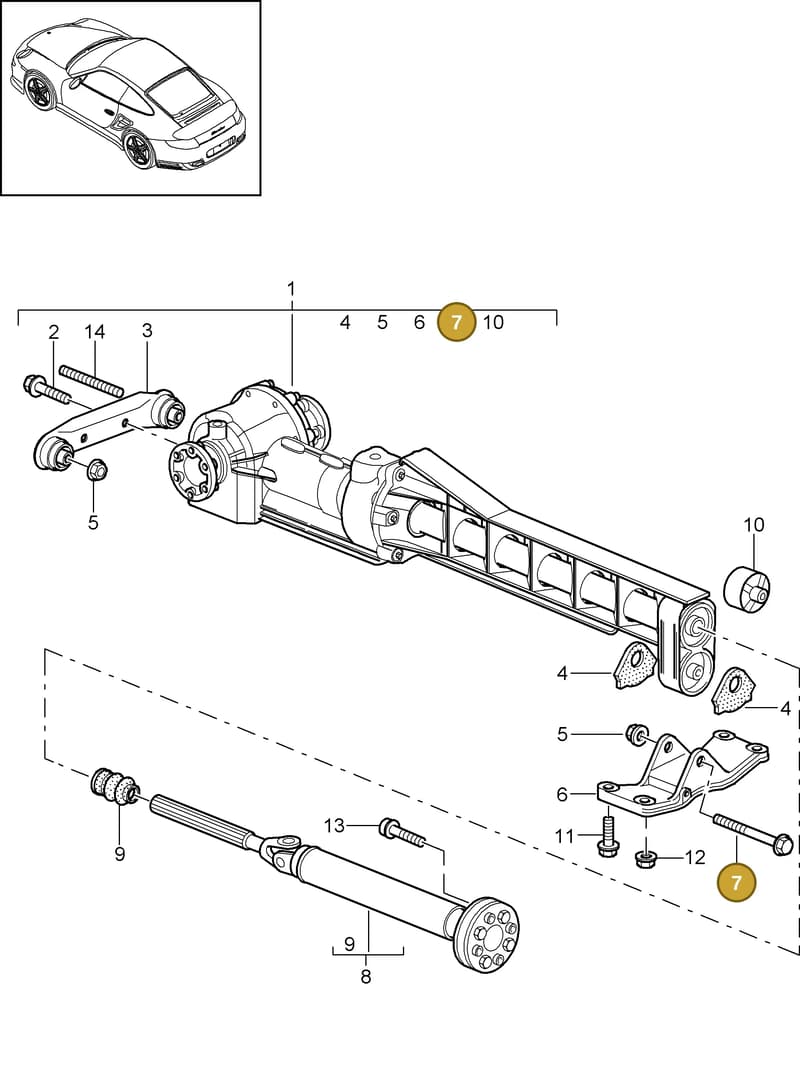 90037814201 — Porsche GT2 RS (2009-2012) diagram p36305010, position 7