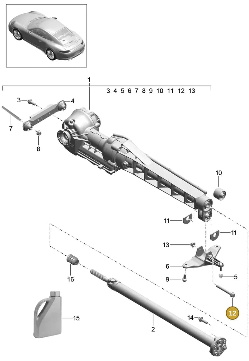 90037814201 — Porsche 991 Carrera 4 (2011-2016) diagram p38305010, position 12