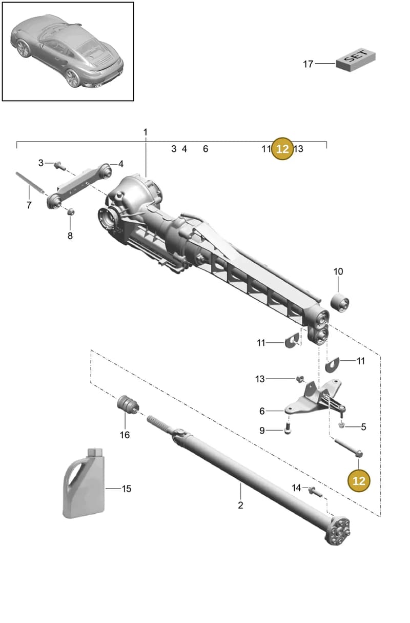 90037814201 — Porsche 911 (2013-2020) diagram p42305010, position 12