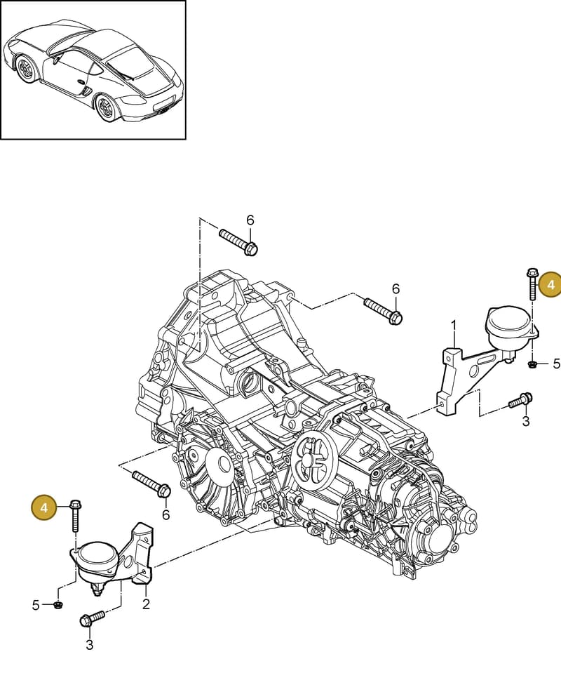 90037815901 — Porsche Cayman (2008-2012) diagram p34306000, position 4