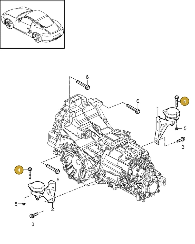 90037815901 — Porsche Cayman (2008-2012) diagram p34370000, position 4