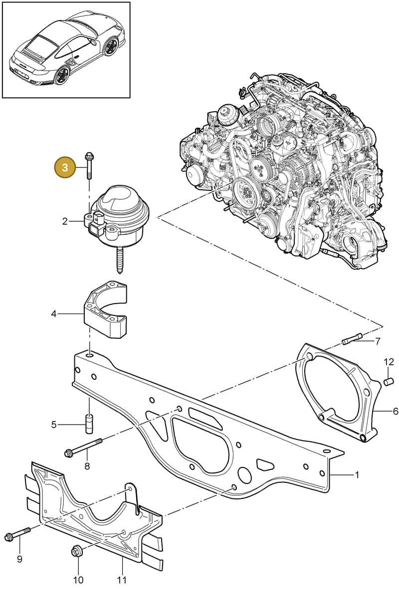 90037815901 — Porsche GT2 RS (2009-2012) diagram p36109000, position 3