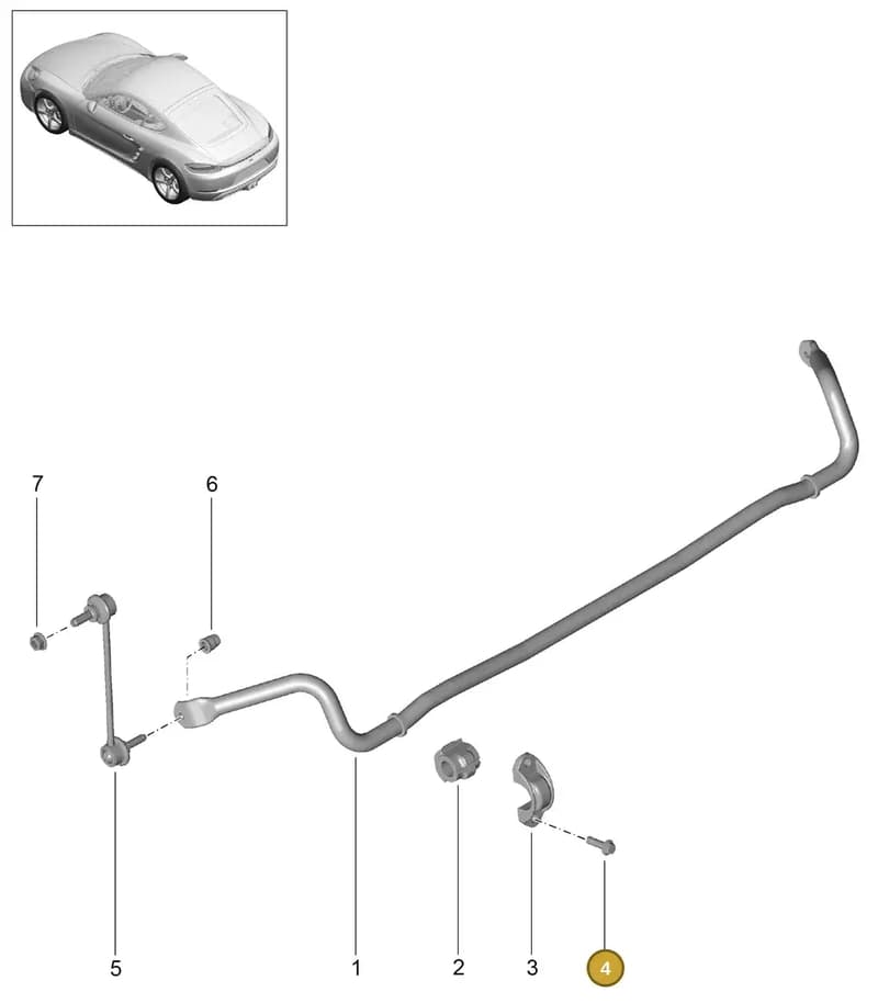 90037815901 — Porsche Cayman (2016-2019) diagram p50502030, position 4