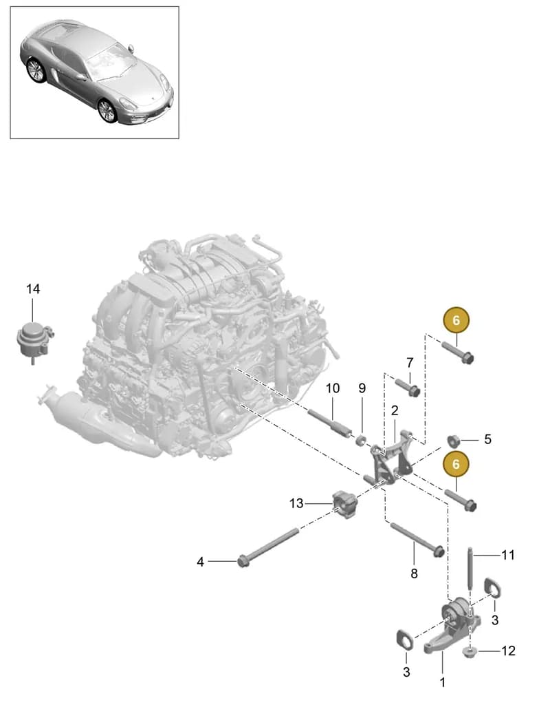 90037824901 — Porsche Cayman GT4 (2015-2016) diagram p45109000, position 6