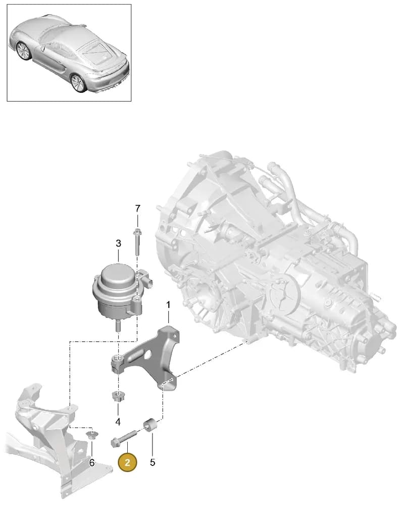 90037824901 — Porsche Cayman GT4 (2015-2016) diagram p45306000, position 2