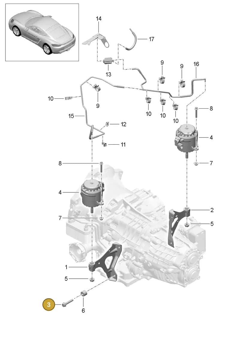 90037824901 — Porsche Cayman (2016-2019) diagram p50306000, position 3