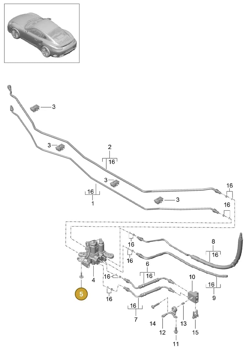90037831801 — Porsche 911 (2013-2020) diagram p42402040, position 5