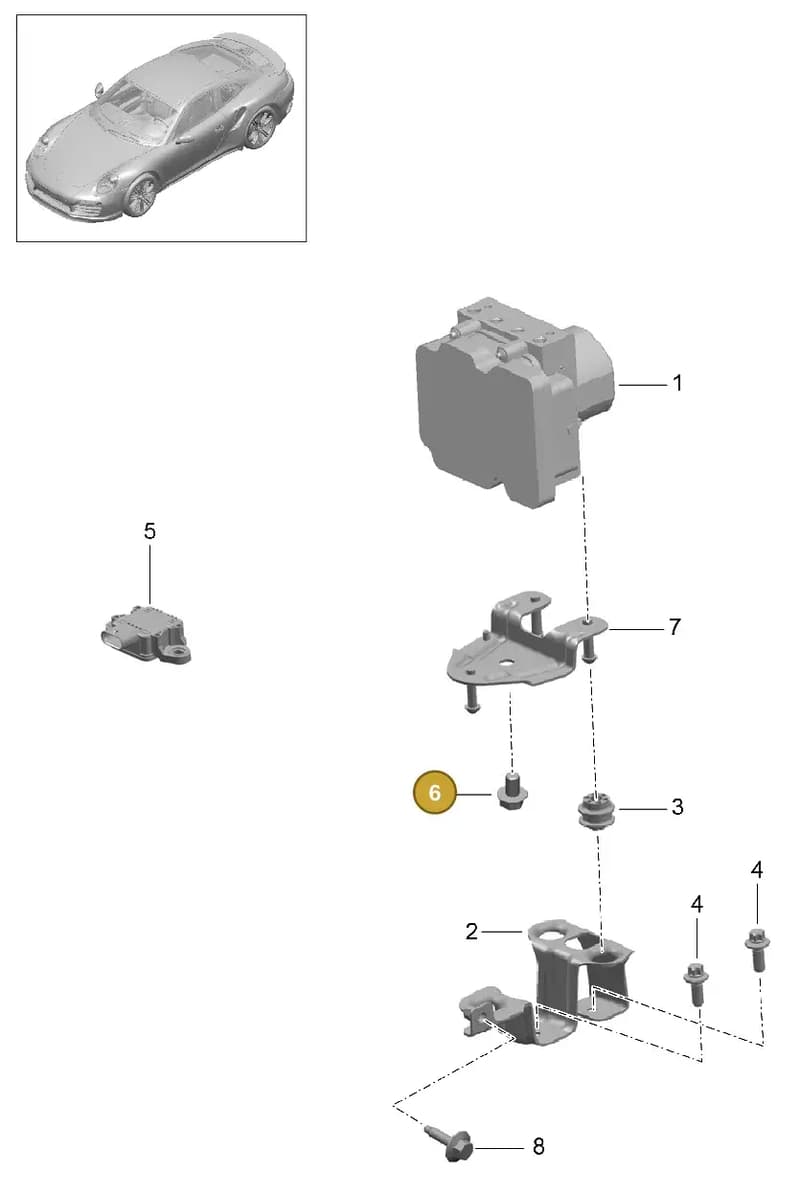 90037834601 — Porsche GT2 RS Clubsport (2013-2020) diagram p42605000, position 6