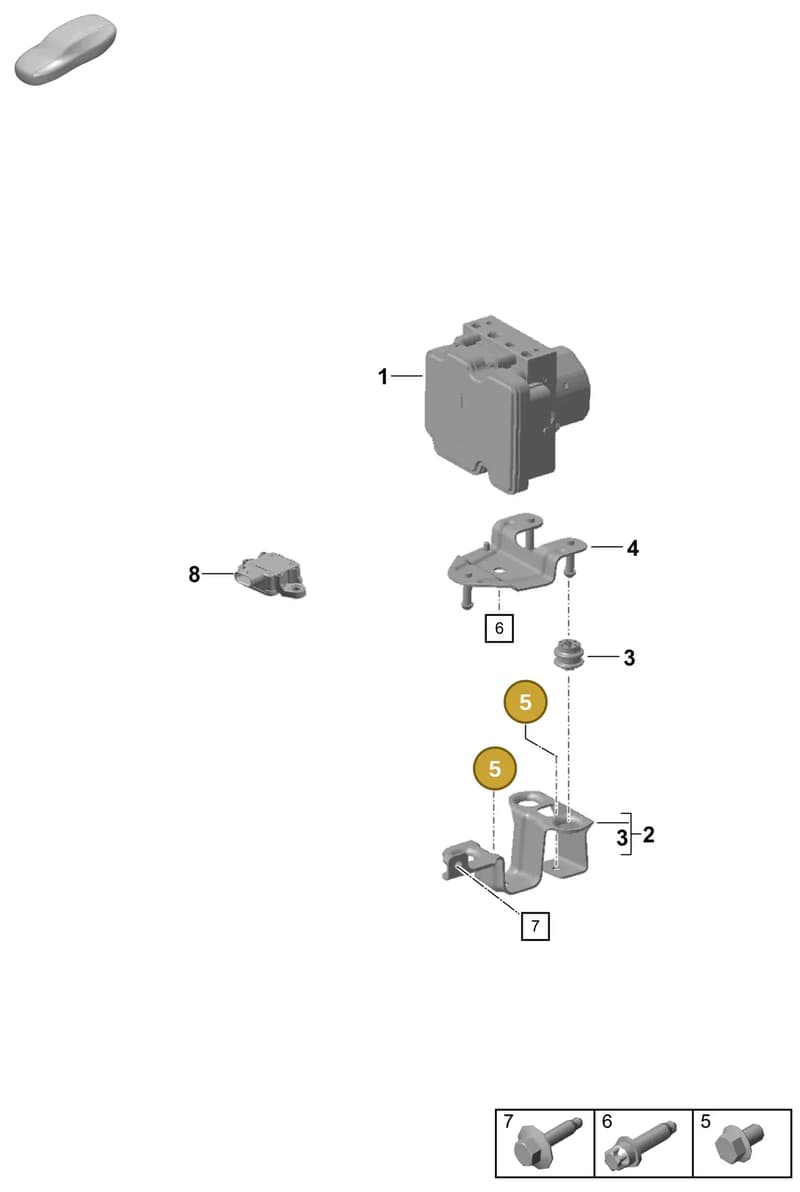 90037834601 — Porsche Cayman (2019-2022) diagram p54605000, position 5