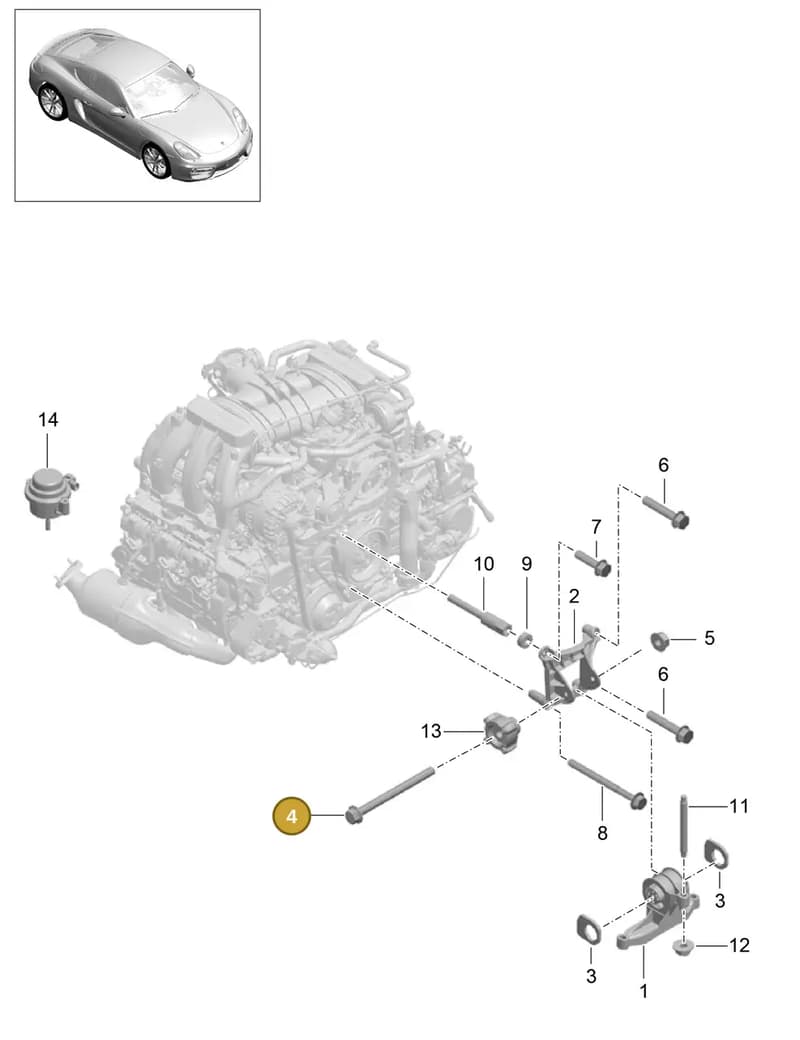 90037835201 — Porsche Cayman GT4 (2015-2016) diagram p45109000, position 4