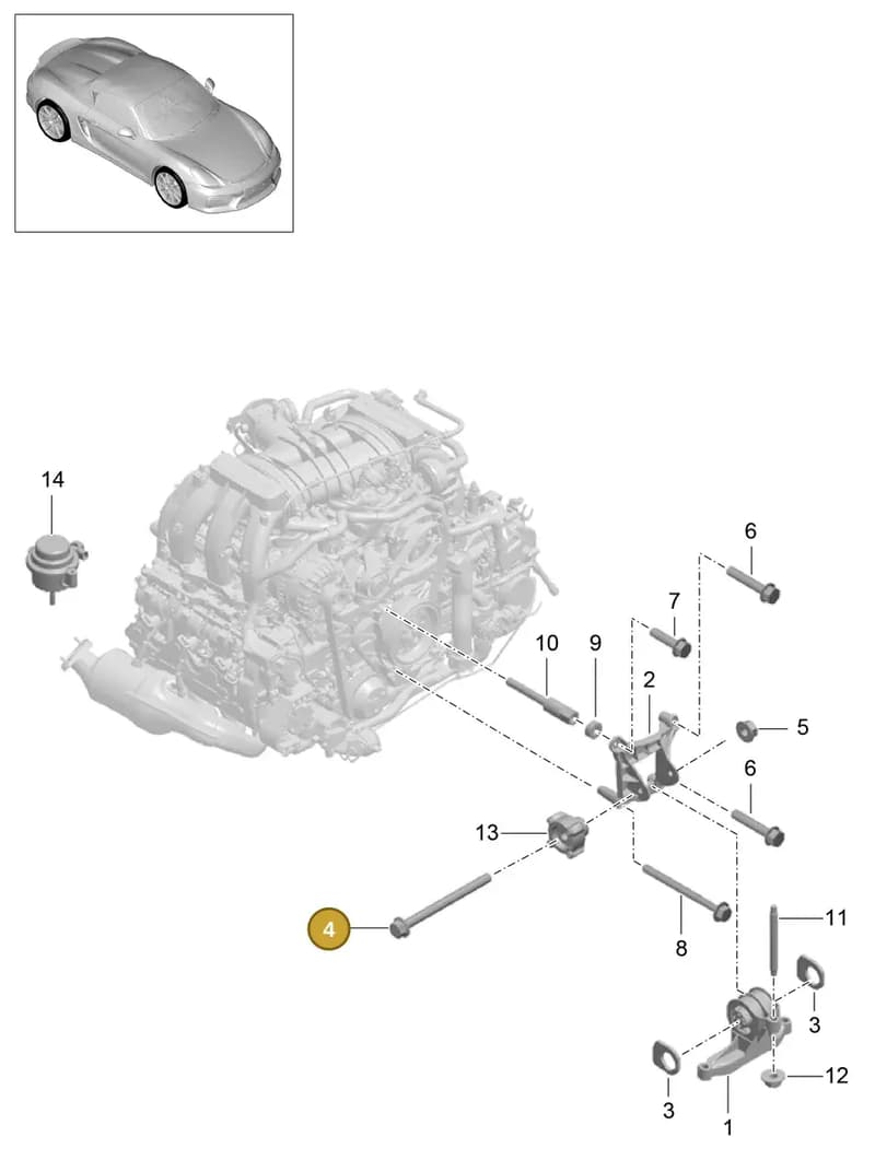 90037835201 — Porsche Boxster Spyder (2015-2016) diagram p46109000, position 4