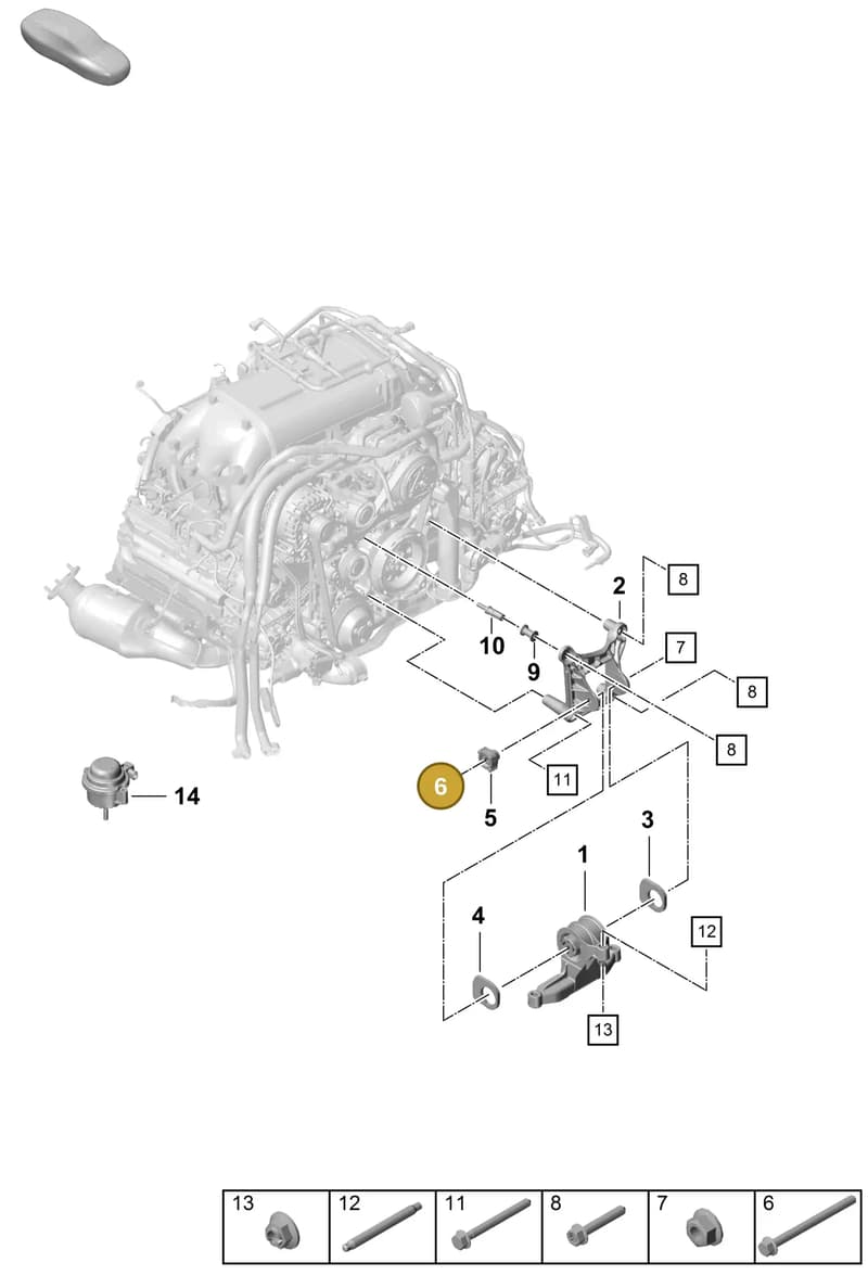 90037835201 — Porsche Boxster Spyder (2019-2020) diagram p55109000, position 6