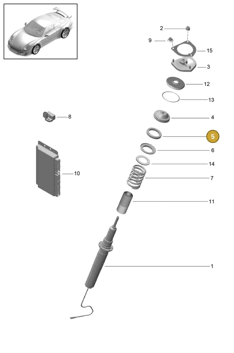 90038000801 — Porsche 911 (2013-2020) diagram p41402000, position 5