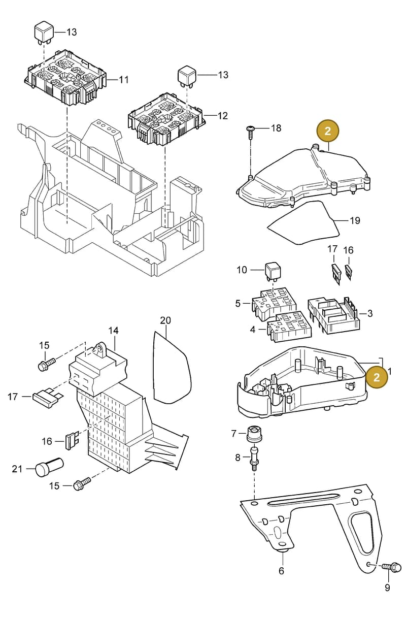 90038501101 — Porsche Cayenne (2007-2010) diagram p31902000, position 2