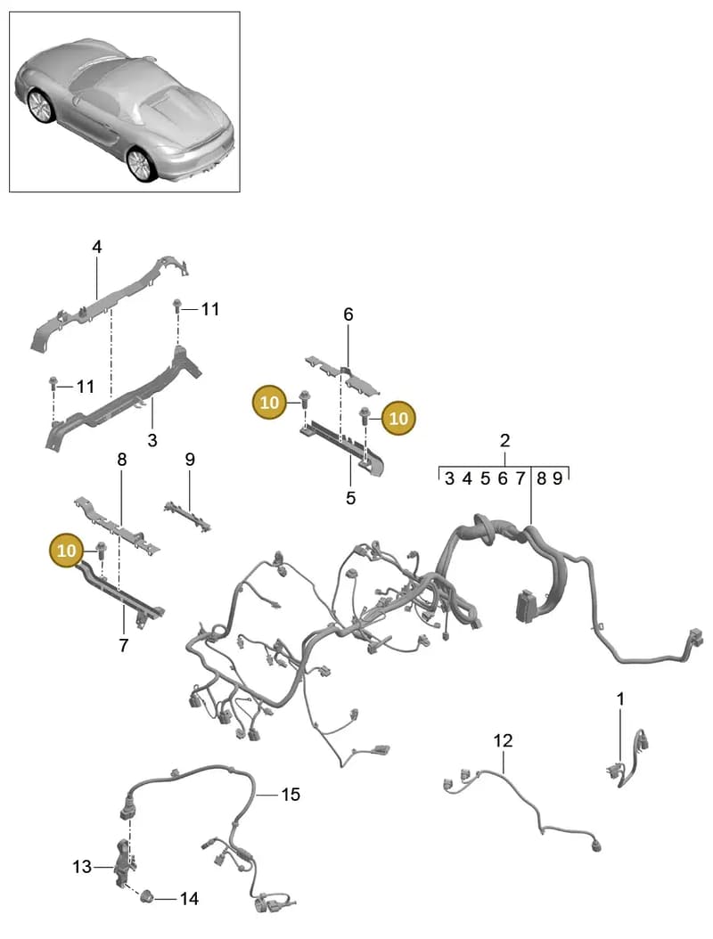 90038504401 — Porsche Boxster Spyder (2015-2016) diagram p46902020, position 10