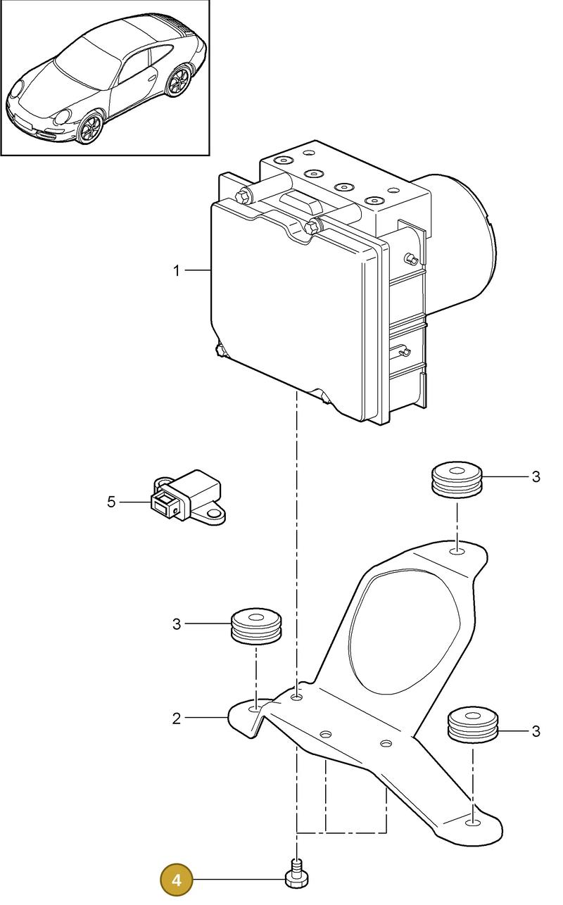 90038506001 — Porsche 911 Carrera (2008-2012) diagram p32605000, position 4