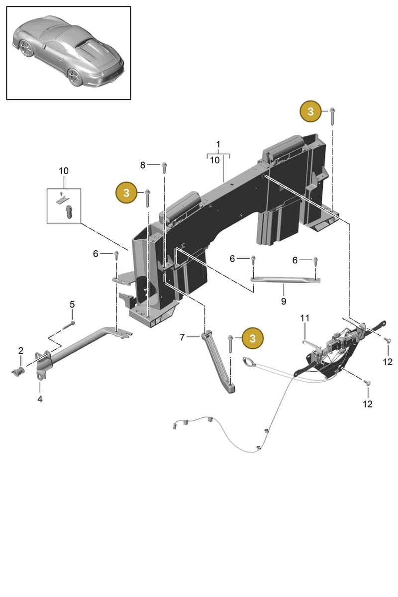 90038515901 — Porsche 911 (2013-2020) diagram p41000001, position 3