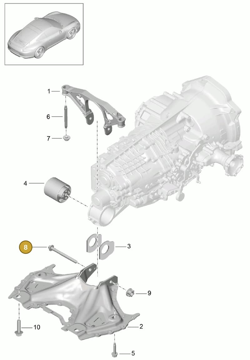 90038516401 — Porsche 991 Carrera 4 (2011-2016) diagram p38306000, position 8