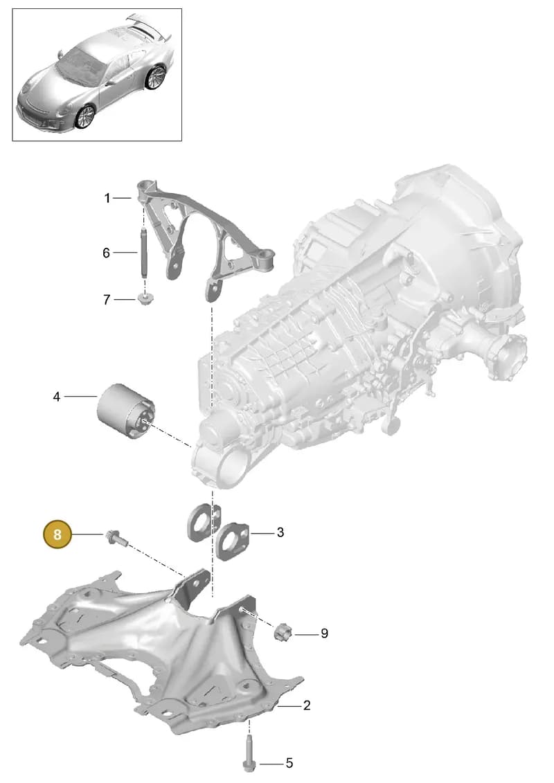 90038516401 — Porsche 911 (2013-2020) diagram p41306000, position 8