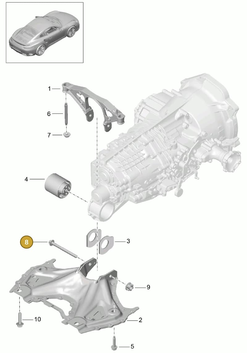 90038516401 — Porsche GT2 RS Clubsport (2013-2020) diagram p42306000, position 8