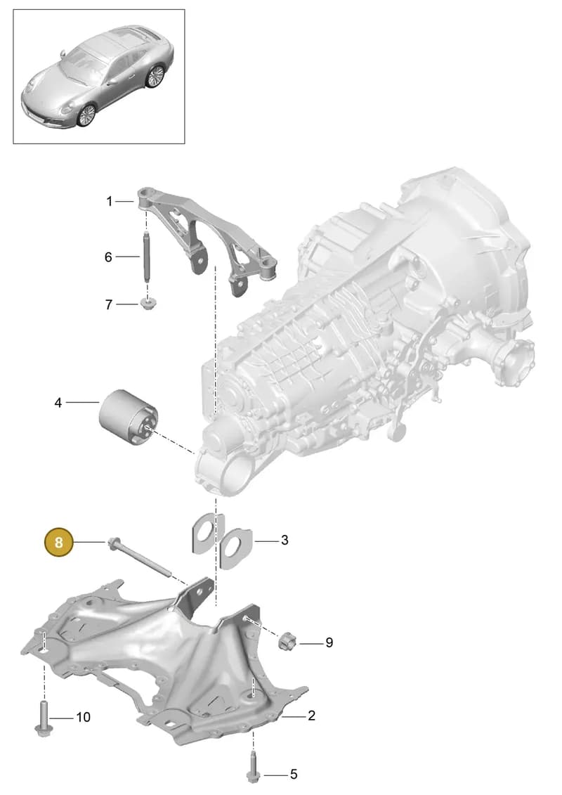 90038516401 — Porsche 911 (2016-2019) diagram p47306000, position 8