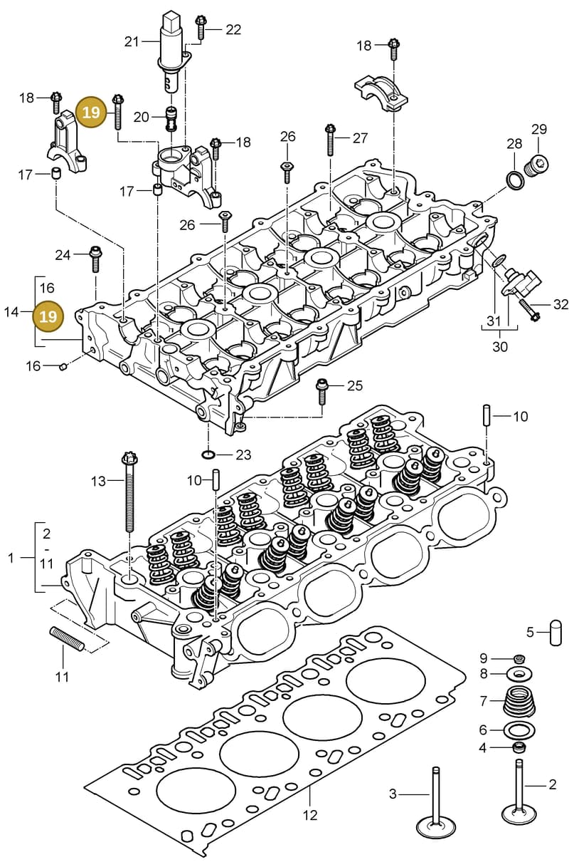 90038527609 — Porsche Cayenne (2002-2006) diagram p24103000, position 19