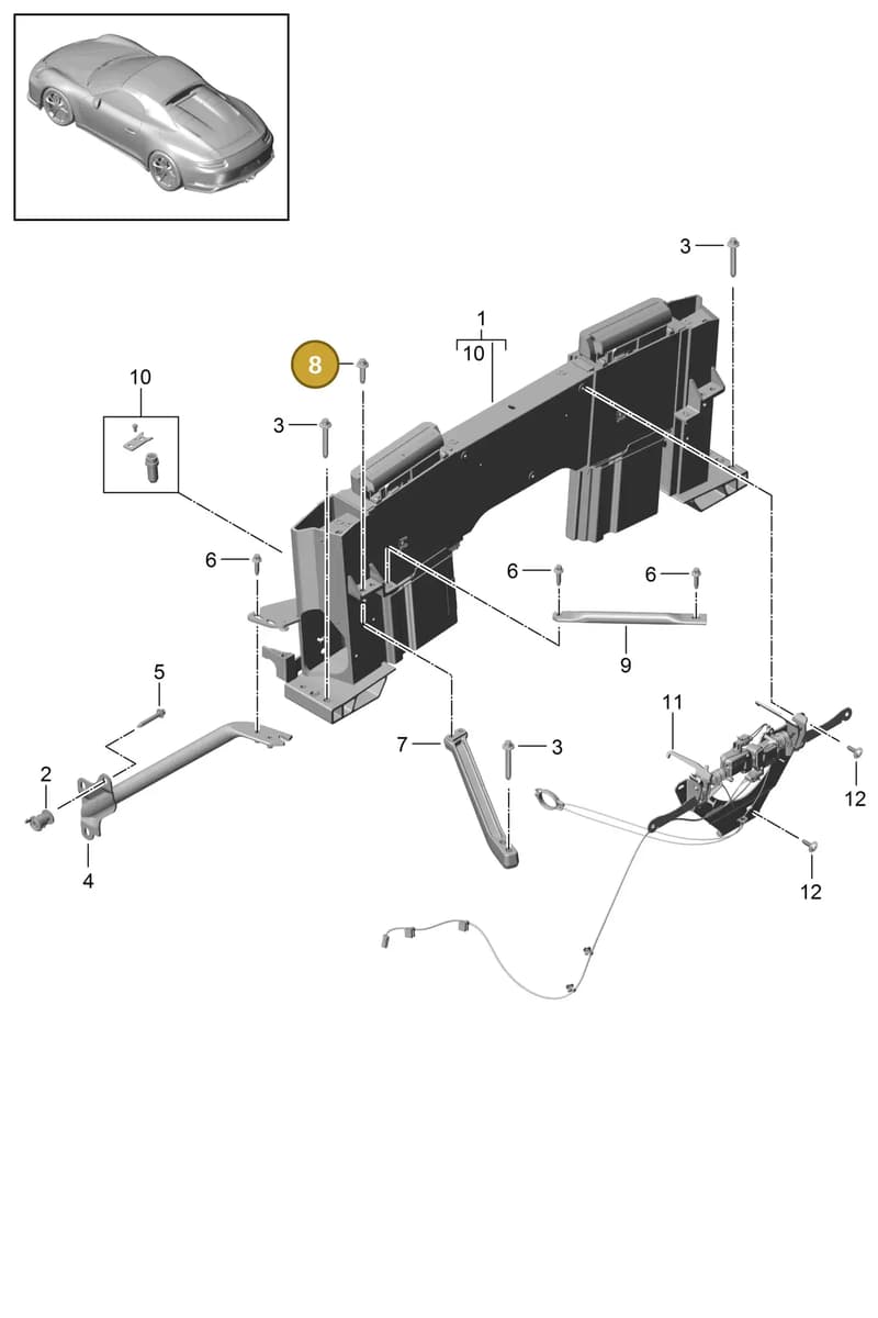 90038528501 — Porsche 911 (2013-2020) diagram p41000001, position 8