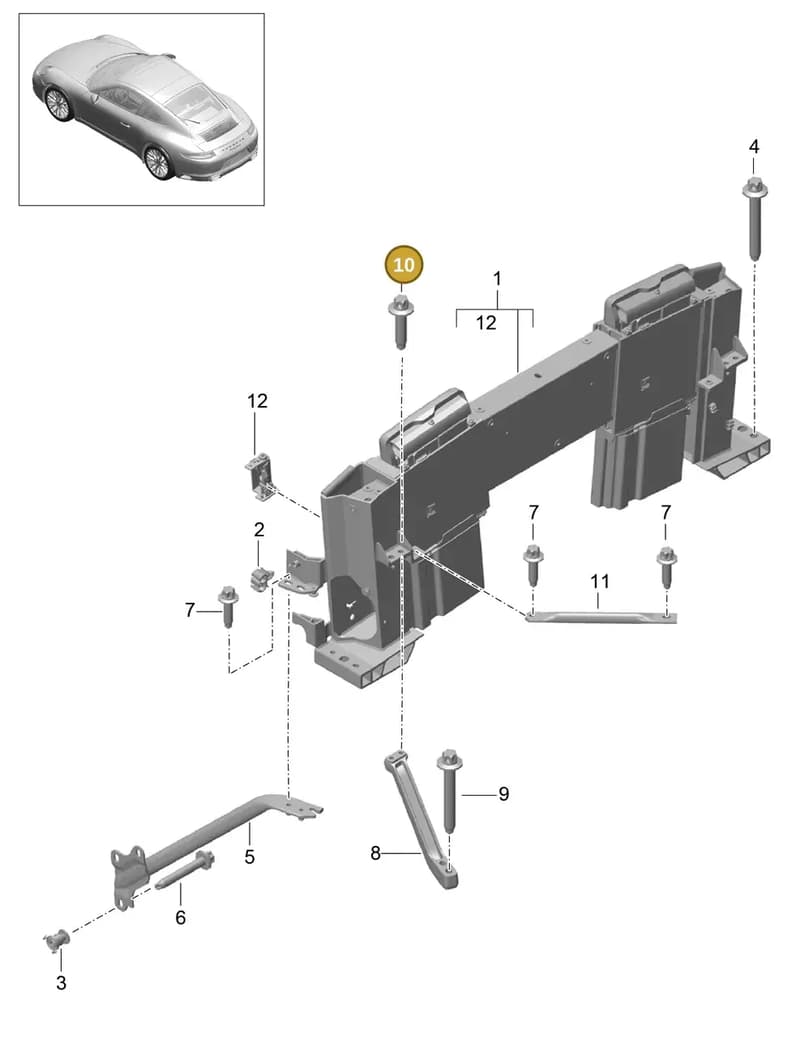 90038528501 — Porsche 911 (2016-2019) diagram p47811070, position 10