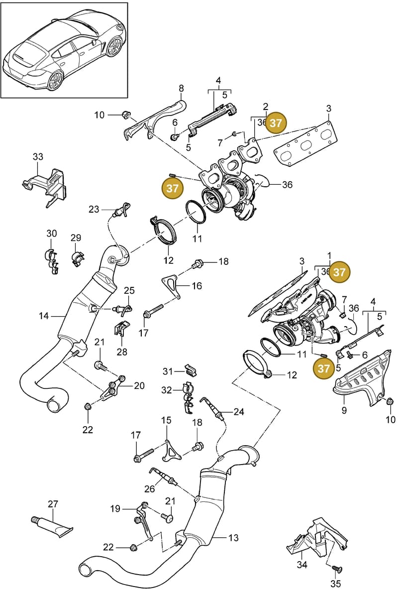90040201801 — Porsche Panamera (2009-2016) diagram p35202020, position 37