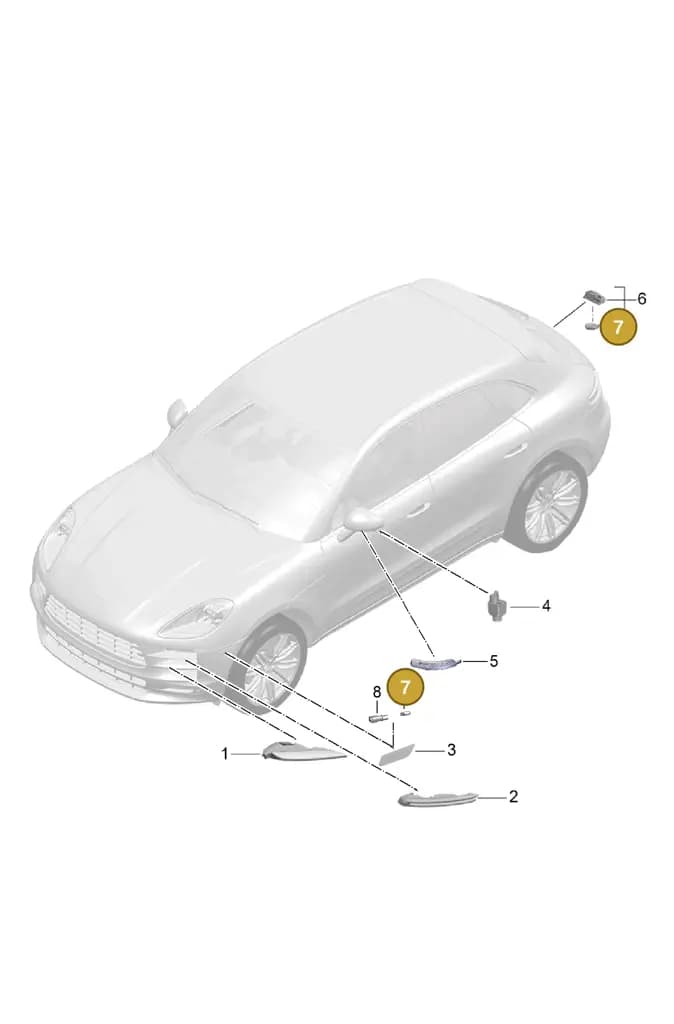 90063101990 — Porsche Macan (2018-2022) diagram p52905040, position 7