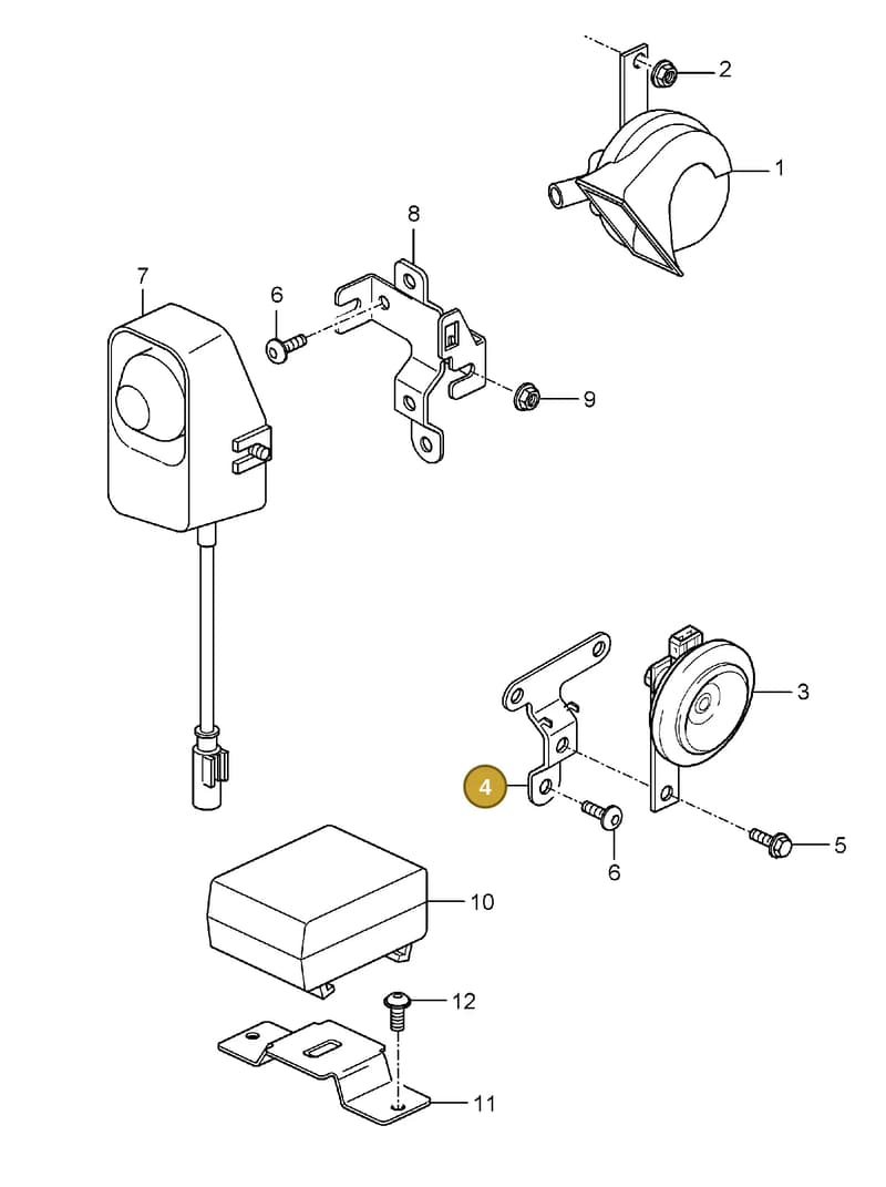 90063110690 — Porsche Carrera GT (2003-2006) diagram p25903000, position 4