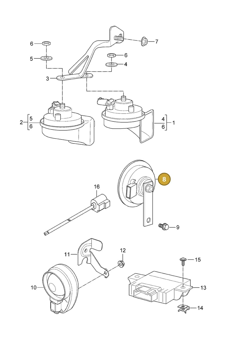 90063110690 — Porsche Boxster S (2004-2008) diagram p27903000, position 8