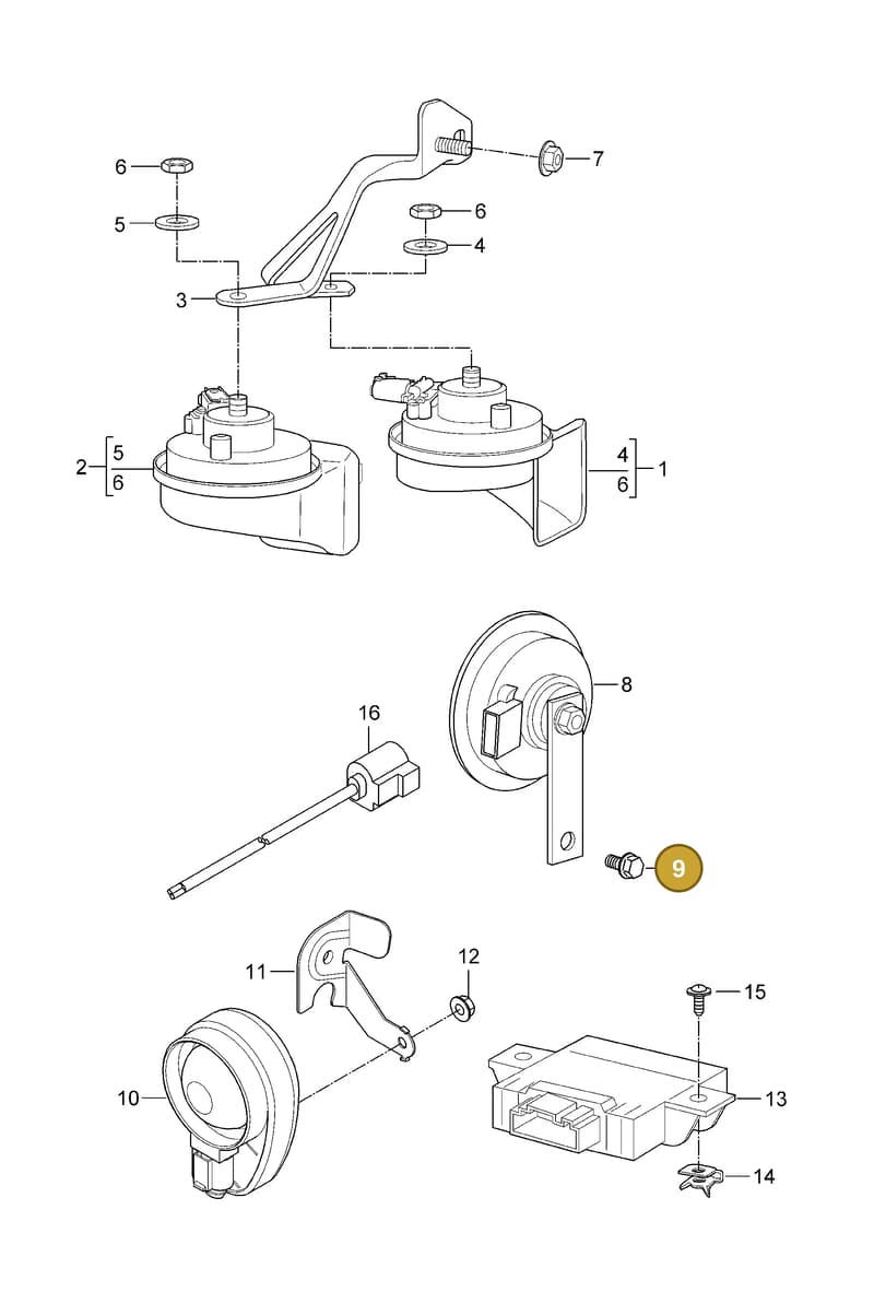 90063110690 — Porsche Cayman S (2005-2008) diagram p28903000, position 9