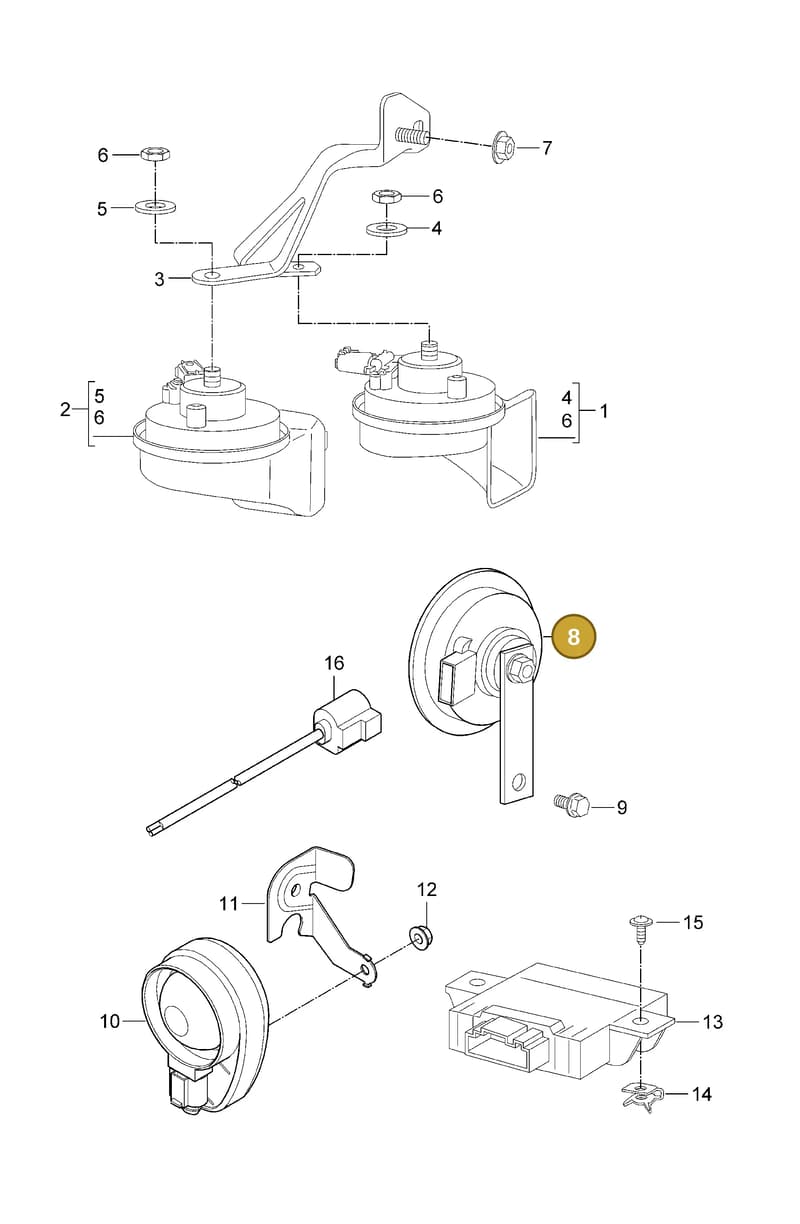 90063110690 — Porsche Boxster S (2008-2012) diagram p33903000, position 8