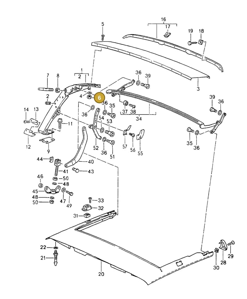 90091000702 — Porsche Carrera 4 Coupe (1988-1994) diagram p13811012, position 6