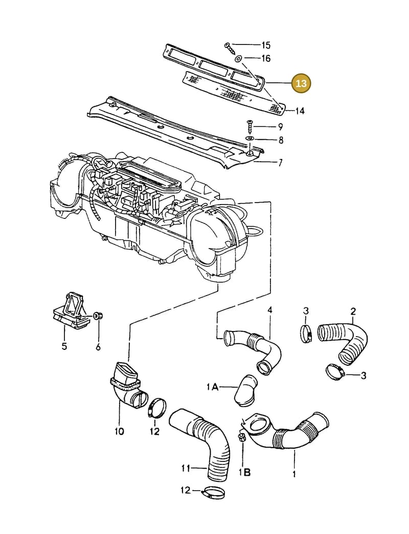 90091000702 — Porsche Carrera 4 Coupe (1988-1994) diagram p13813000, position 13