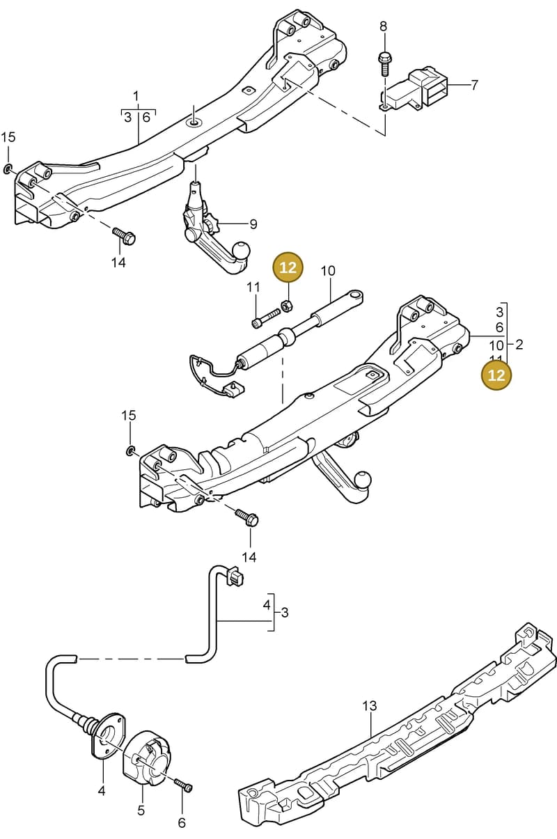 90091000702 — Porsche Cayenne (2002-2006) diagram p24002000, position 12