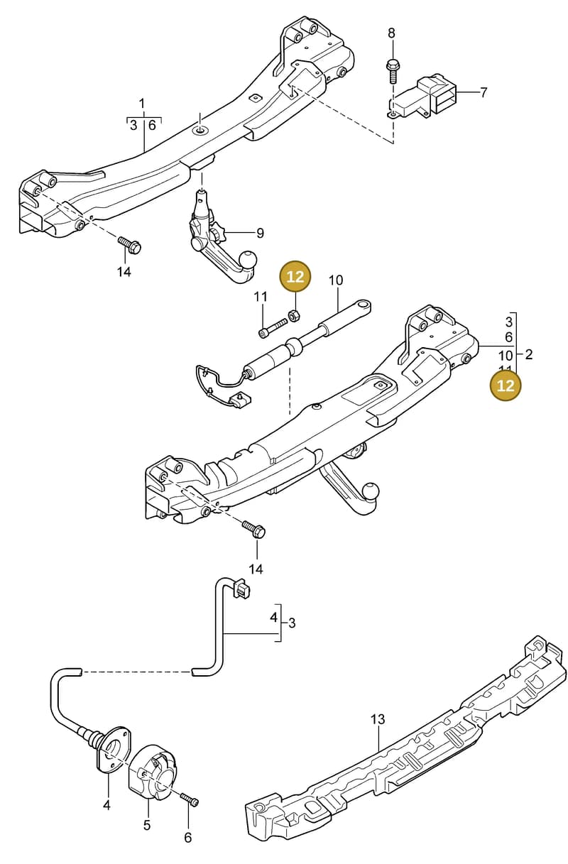 90091000702 — Porsche Cayenne (2007-2010) diagram p31002000, position 12