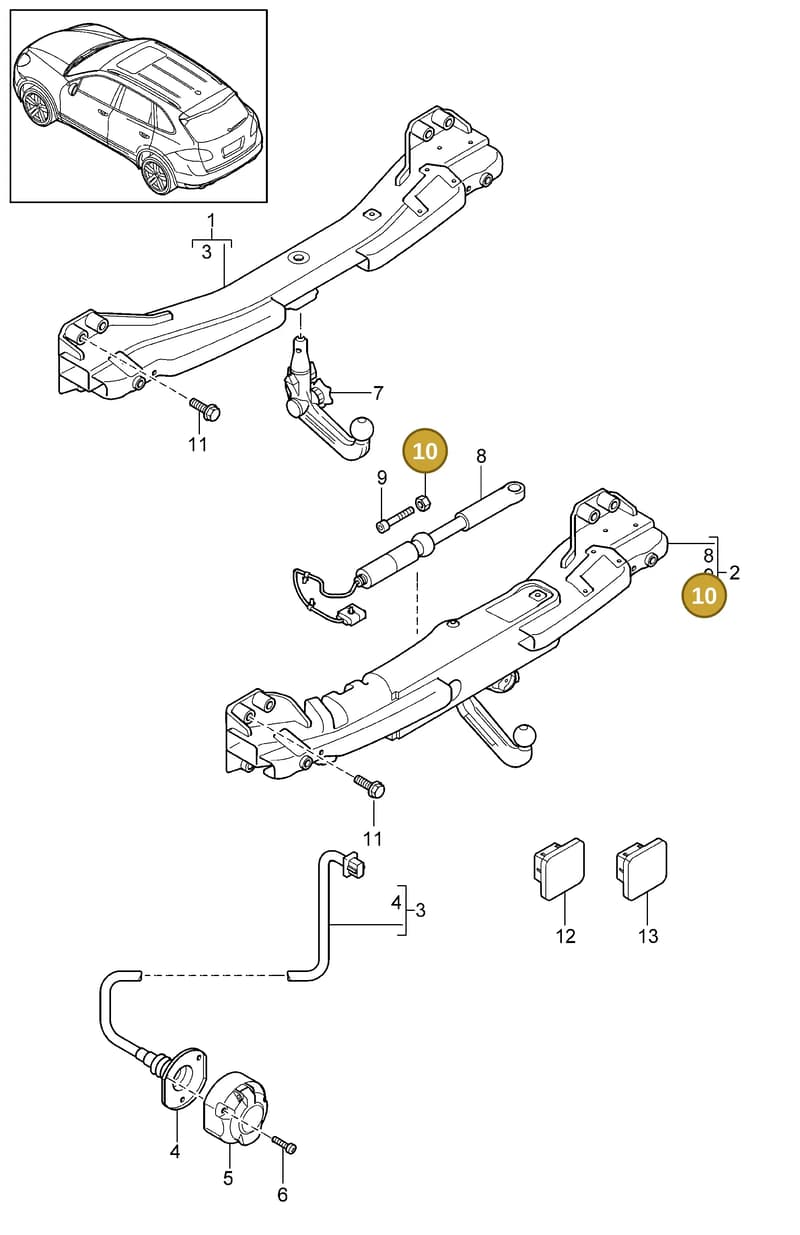 90091000702 — Porsche Cayenne (2010-2018) diagram p37002000, position 10