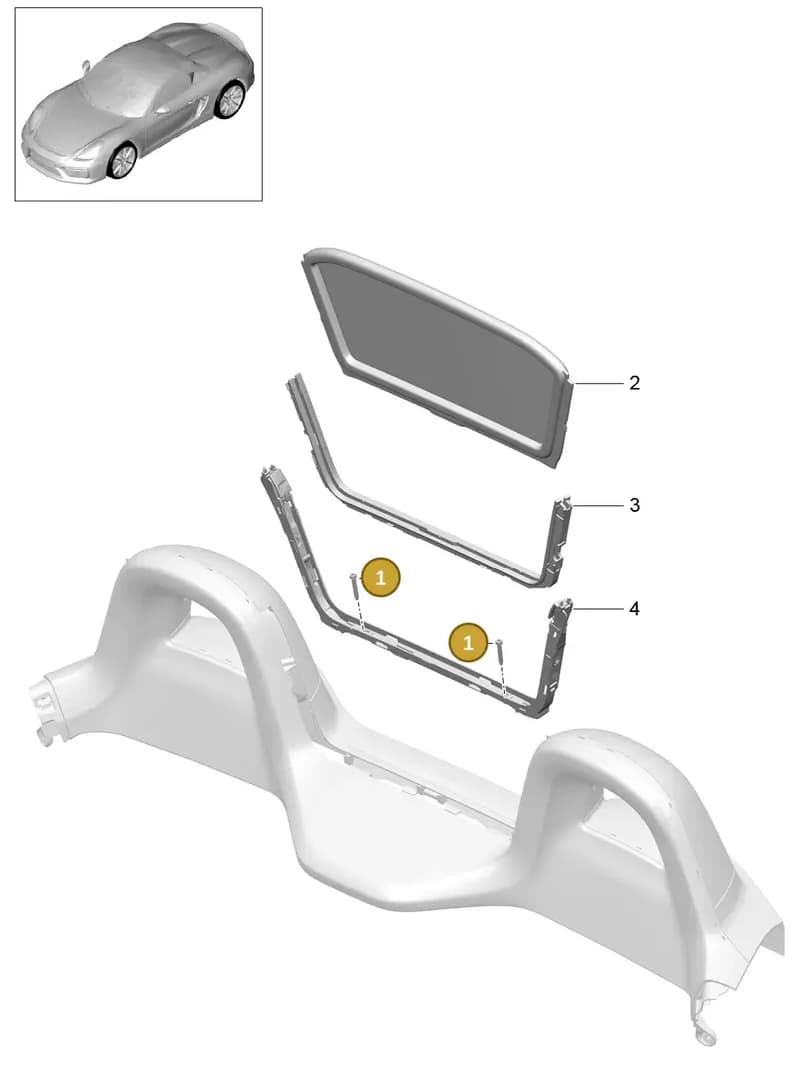 90097601101 — Porsche Boxster Spyder (2015-2016) diagram p46811055, position 1